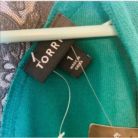 Torrid Lace Back Belted Teal Green Knit Dress - Picture 7 of 10